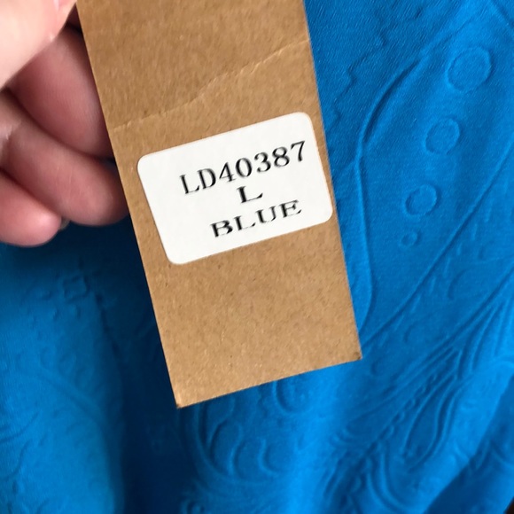 NWT—Women’s Blue Sleeveless Dress Size Large - Picture 4 of 5